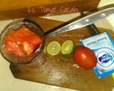 Foto langkah ke 1 dari resep Es Tomat Cacah #PR_recookminumandingin.
