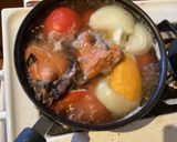 A picture of step 1 of California Farm Tomato Beef Soup.