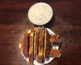 A picture of step 1 of California Farm Pita Breadsticks in Tzaziki Dip.