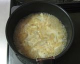 A picture of step 8 of Miso Soup with Sweet Onion and Aburaage.