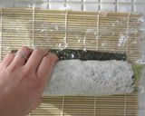 A picture of step 5 of California Rolls.