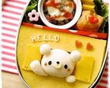 A picture of step 4 of Window Omurice for a Character Bento.