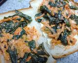 A picture of step 3 of Wakame Seaweed and Kimchi Toast.