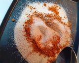 A picture of step 1 of Spicy bread crumbs coating.