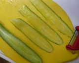 A picture of step 1 of For Bentos: Cucumber and Ham Rollups.