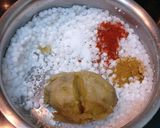 A picture of step 2 of Sago Sweet Potato Katori Chaat.