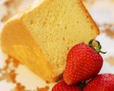 A picture of step 12 of Foolproof Rice Flour and Soy Milk Chiffon Cake.