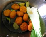 A picture of step 9 of Kabocha Squash Gnocchi Shrimp and Tomato Cream.