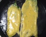 A picture of step 3 of Tamalapaku(metal leaves) bajji.