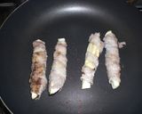 A picture of step 3 of Eggplant and Pork Wraps.