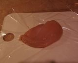 A picture of step 1 of Chicken Paillard.