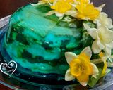 عکس مرحله 4 از دستور دسر پان اسپانیا با روکش ژله ی بلوبری😍