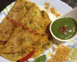 A picture of step 7 of Stuffed Mixed Dal Cheela.