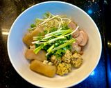 Hình bước làm 7 của món Bún móng giò dọc mùng
