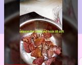 A picture of step 2 of Beef and coconut stir fry.