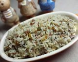 A picture of step 2 of Rice Baked with Ham and Cheese.