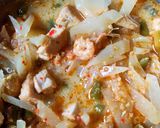 Foto langkah ke 6 dari resep Lontong Sayur Udang Tahu Tempe.