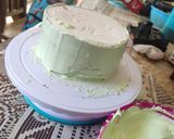 Foto del paso 8 de la receta: Birthcake de Grinch con relleno de natilla de vainilla