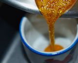 A picture of step 3 of Caramel Custard.