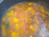 Porotos Granados con verduras y sofrito de chorizo