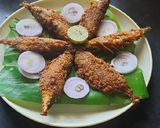 A picture of step 10 of Surmai and bangda fried fish.