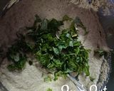 A picture of step 4 of Sun dried Moong Badi with Amaranthus Greens.