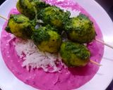 यू पी वाले धनिया आलू विथ बीटरूट डिप(U P WALE DHANIYA ALOO WITH BEETROOT DIP RECIPE IN HINDI)I) रेसिपी चरण 8 फोटो