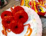 A picture of step 8 of Cheetos donuts ❤❤.