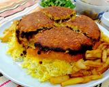 عکس مرحله 2 از دستور ته چین مرغ🐔🍗🍟