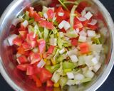 A picture of step 1 of Walnuts veggie salad.