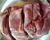 A picture of step 2 of Woodears cooked with pork and sauerkraut.
