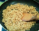 A picture of step 6 of Soboro with Shirataki Noodles and Koya Dofu.