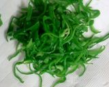 A picture of step 3 of Amazing, Unbeatable, Child-Pleasing Stir-Fried Green Bell Peppers.