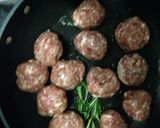 A picture of step 1 of Pork and beef meatballs in a slow braised tomato sauce and pasta.