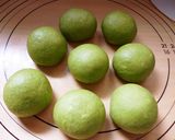 A picture of step 3 of Green Tea Buns with Cream Cheese and Dainagon Adzuki Beans.
