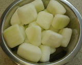 A picture of step 1 of Bacon and Winter Melon in Cream Sauce.