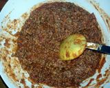 A picture of step 4 of Taisen's mom's no noodle lasagna.