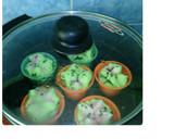 Foto langkah ke 12 dari resep Bolu Kukus Semangka Ala-Ala (1 Telur, SP, No Soda).