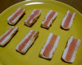 A picture of step 1 of Baked Chikuwa with Mentaiko and Cheese.