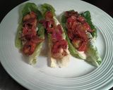 A picture of step 8 of Shrimp BLT Lettuce Wraps.