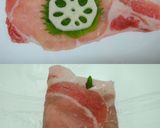 A picture of step 4 of You'll Love the Sour Taste! Ume Sauce Shiso Leaf and Lotus Root Pork Rolls.