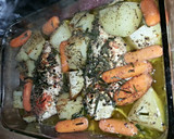 A picture of step 7 of Simple Chicken for two.