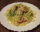 A picture of step 10 of Pasta with Spring Cabbage and Mushrooms.