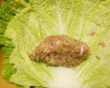 A picture of step 4 of Chinese-style Napa Cabbage Rolls.