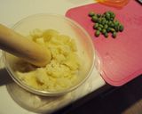 A picture of step 1 of Healthy Baked Edamame Corn Potato Cakes.