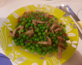 Foto del paso 6 de la receta: Guisantes con champiñones y jamoncito