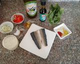 A picture of step 1 of Pan fried mackerel in sauce.