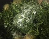 A picture of step 5 of Methi with baby potatoes.