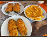 Foto del paso 5 de la receta: Calabacines rellenos de carne picada, gratinados en freidora de aire