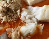 Foto del paso 12 de la receta: Bacalao skrei fresco en salsa de cebolla con tarrina de arroz integral